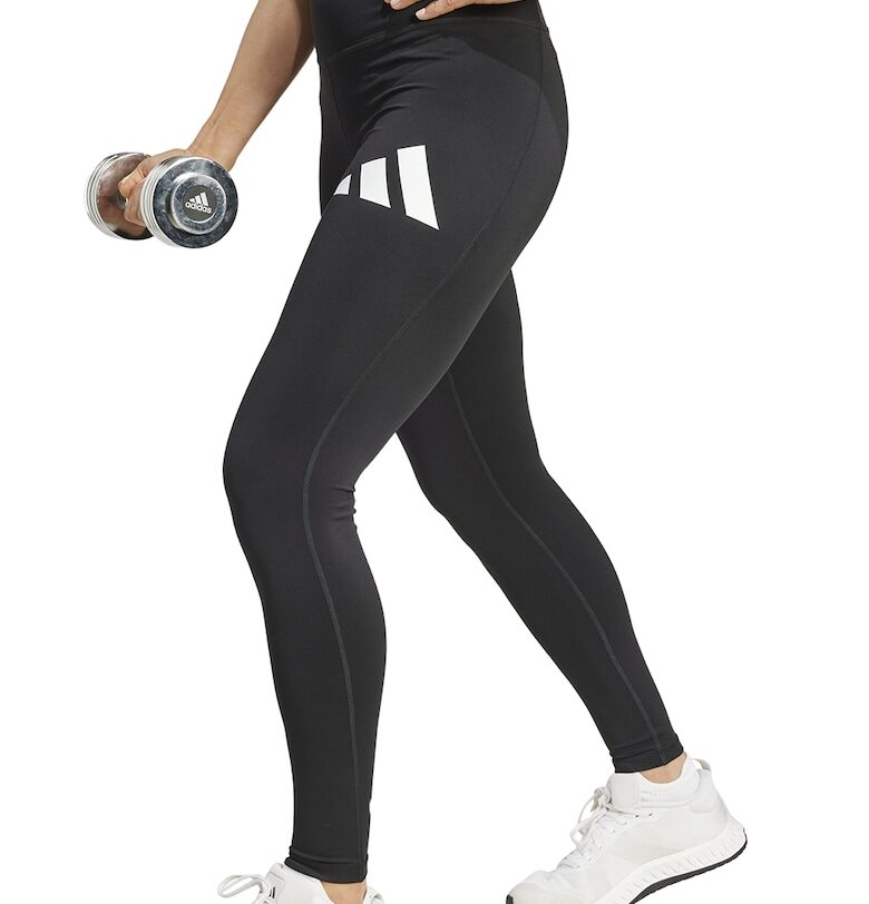 Фитнес клин с висока талия и лого - Черен adidas Performance