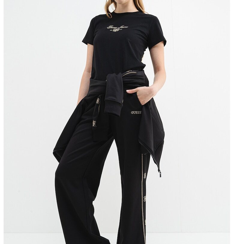 Фитнес панталон с широк крачол - Златист/Черен GUESS