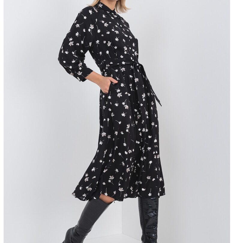 Флорална миди рокля с 3/4 ръкави Marella