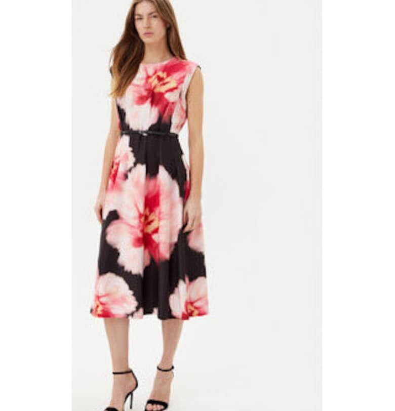 Флорална рокля DD5H2J04 от полиестер DKNY