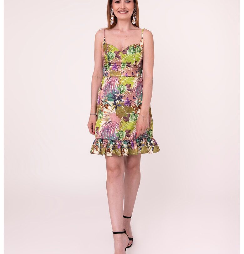 Флорална рокля Forever Yours с набиране Ilona Andreoiu