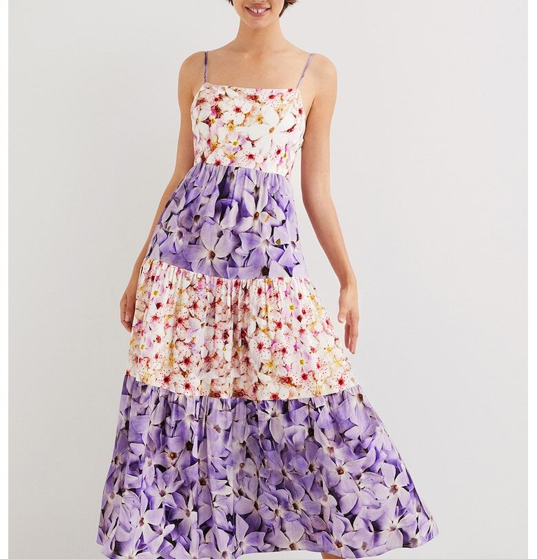 Флорална рокля без ръкави DESIGUAL