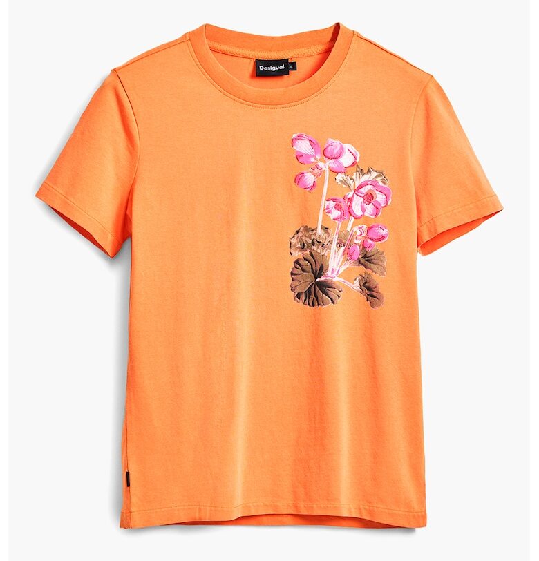 Флорална тениска - Оранжев/Розово DESIGUAL