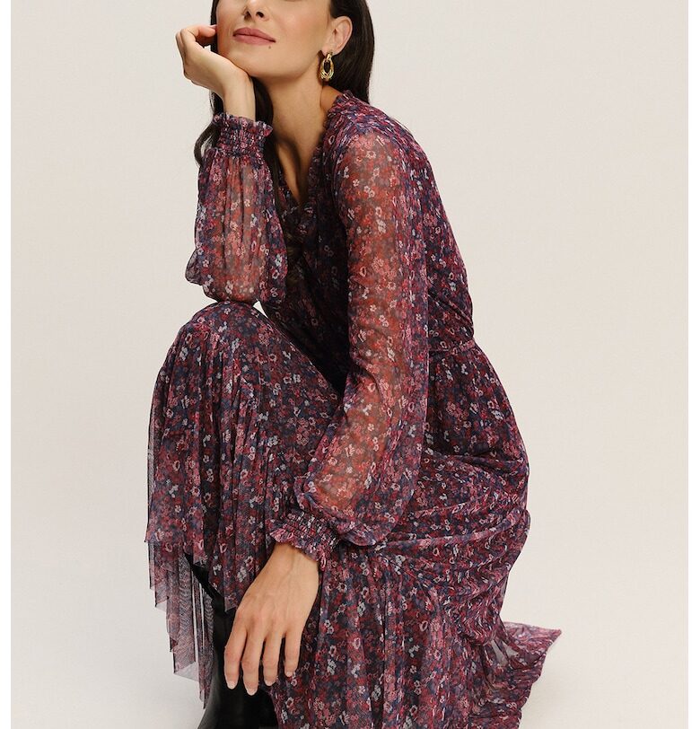 Флорална шпиц рокля GreenPoint