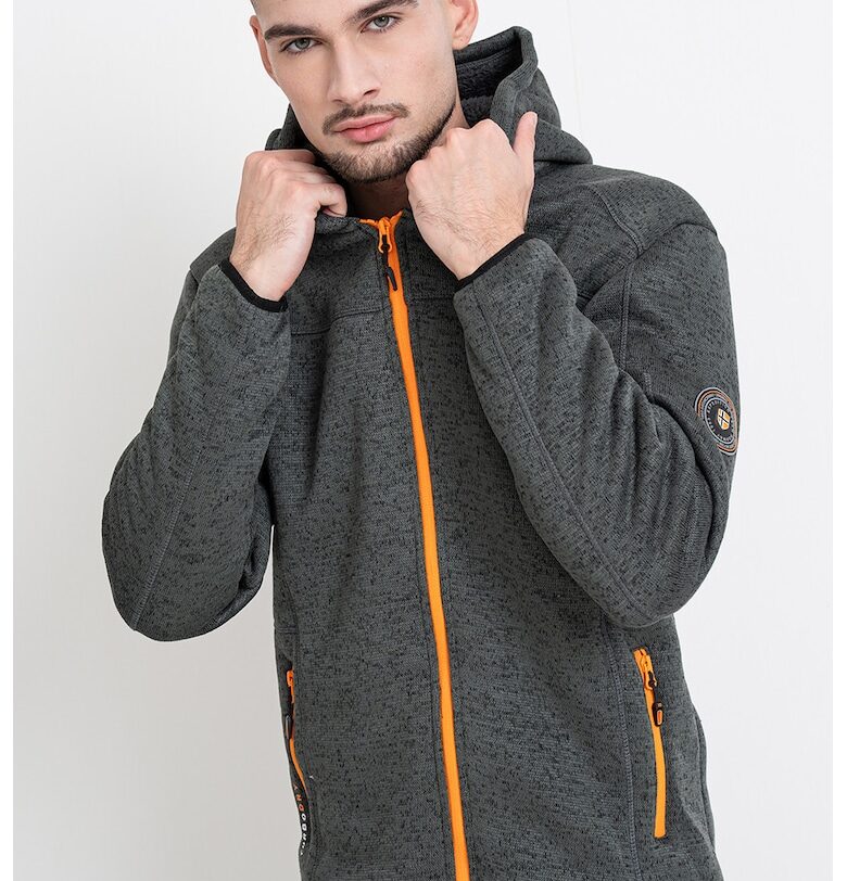 Худи Trombone с джобове - Оранжев/Tъмносив Geo Norway