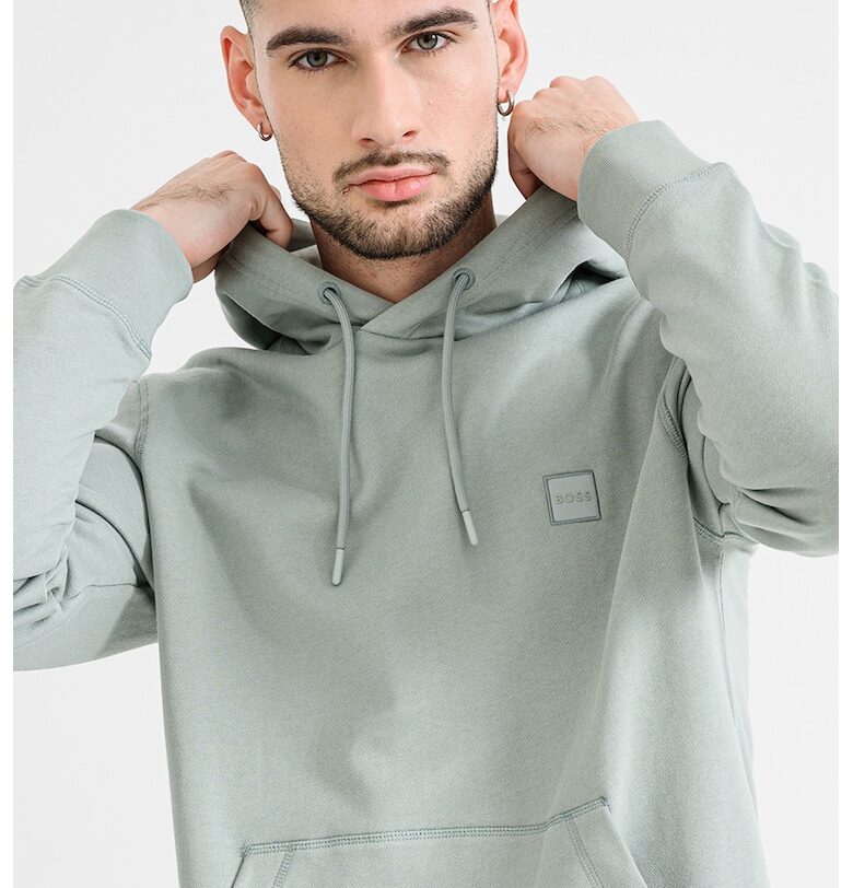 Худи Wetalk с джоб кенгуру - Ментово зелено BOSS