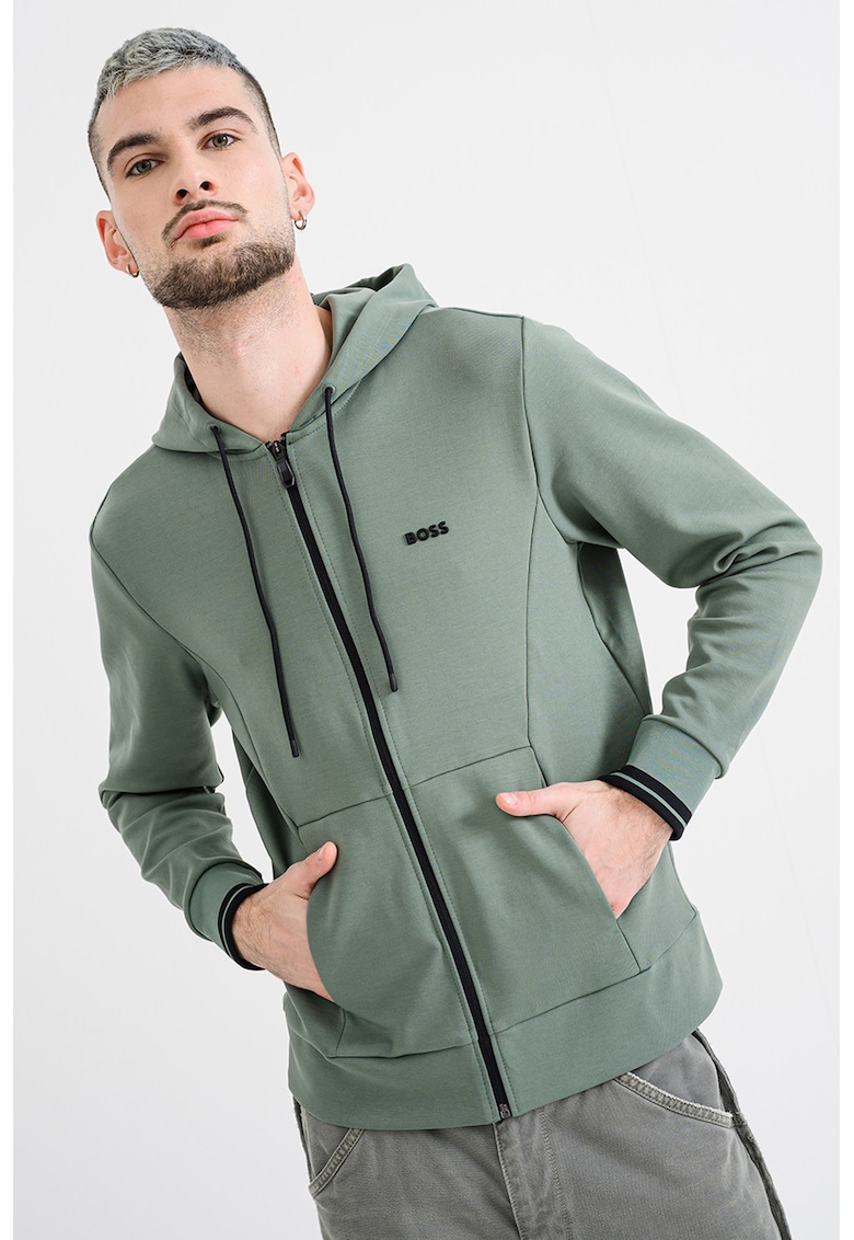 Худи Zone с цип - Папратово зелено BOSS