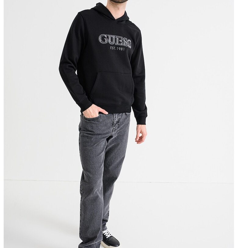 Худи с бродирано лого - Черен GUESS