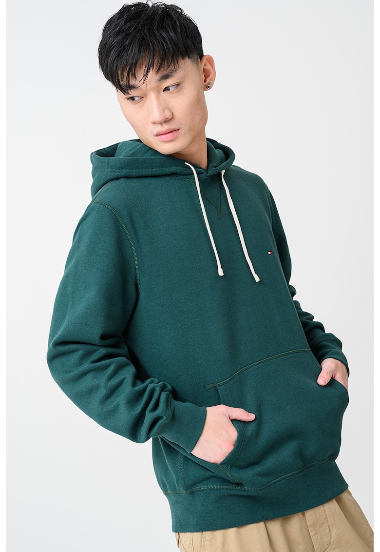 Худи с джоб кенгуру - Тъмнозелен Tommy Hilfiger