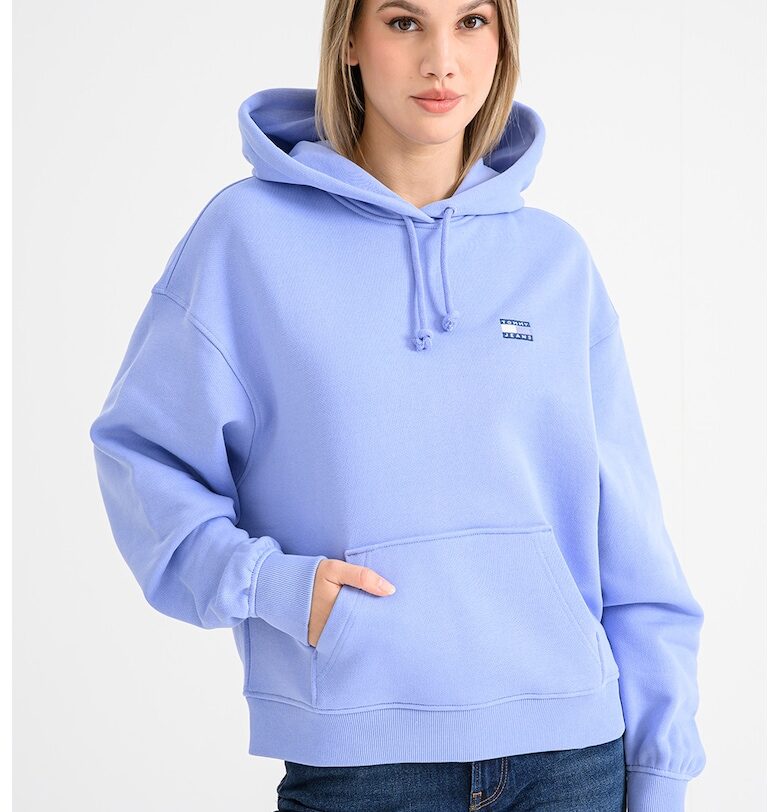 Худи с джоб кенгуру - Пастелносин Tommy Jeans