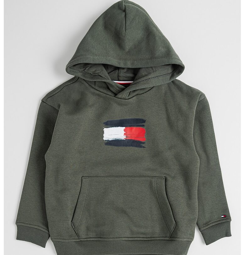 Худи с джоб кенгуру - Тъмнозелен Tommy Hilfiger