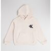Худи с джоб кенгуру и бродирано лого - Светло бежово CALVIN KLEIN
