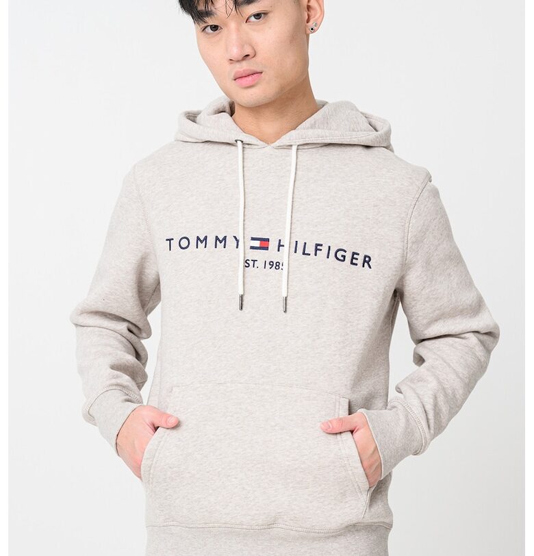 Худи с джоб кенгуру и лого - Бежов/Камел Tommy Hilfiger