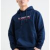 Худи с джоб кенгуру и лого - Тъмносин Tommy Jeans