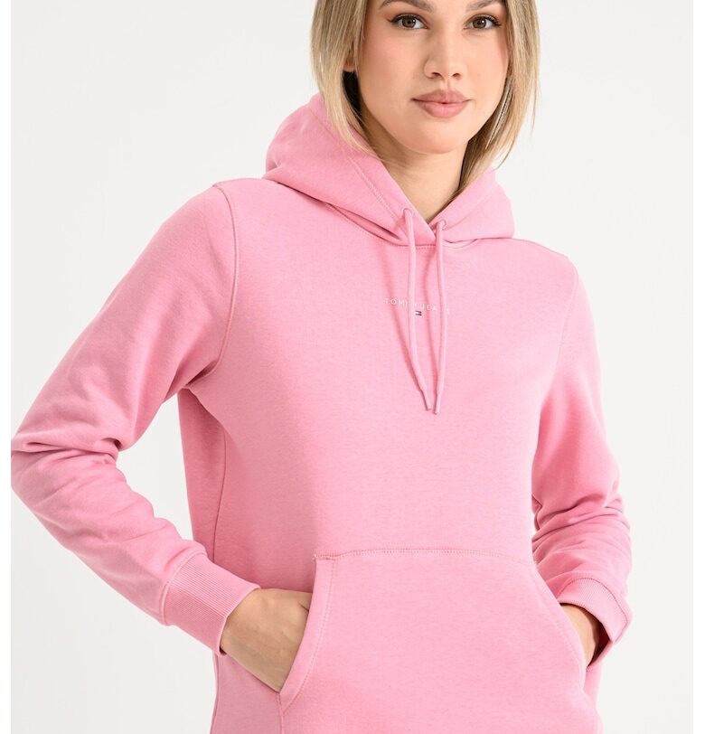 Худи с джоб кенгуру и лого - Розово Tommy Jeans