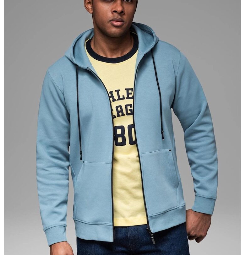 Худи с контрастен цип OMBRE