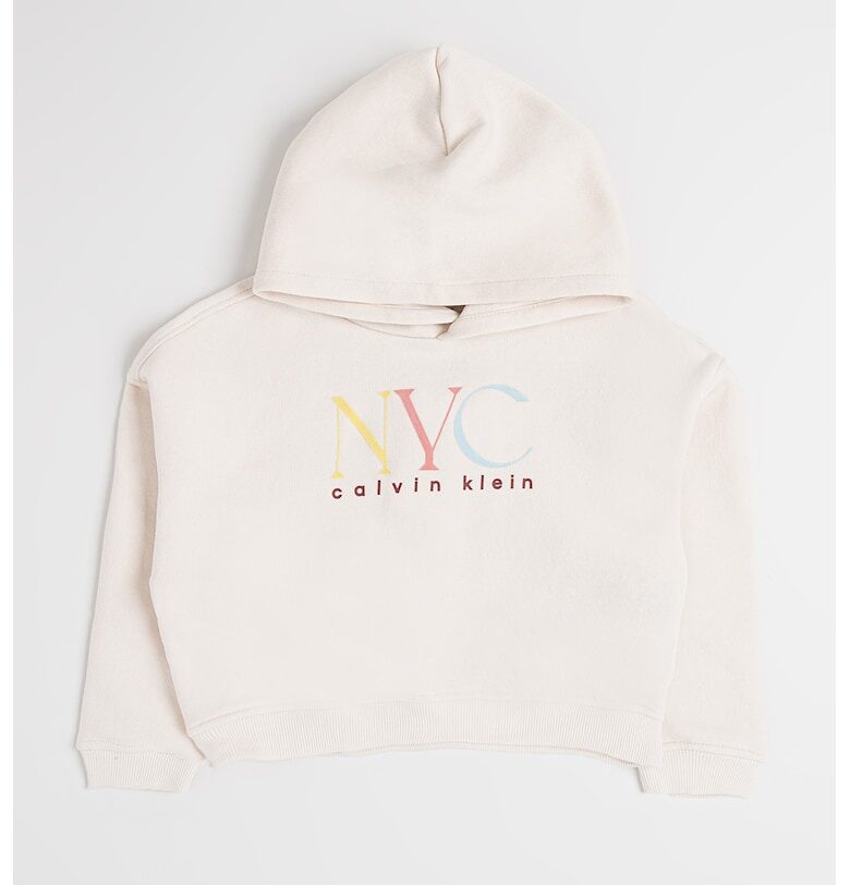 Худи с лого - Светло кафяво CALVIN KLEIN