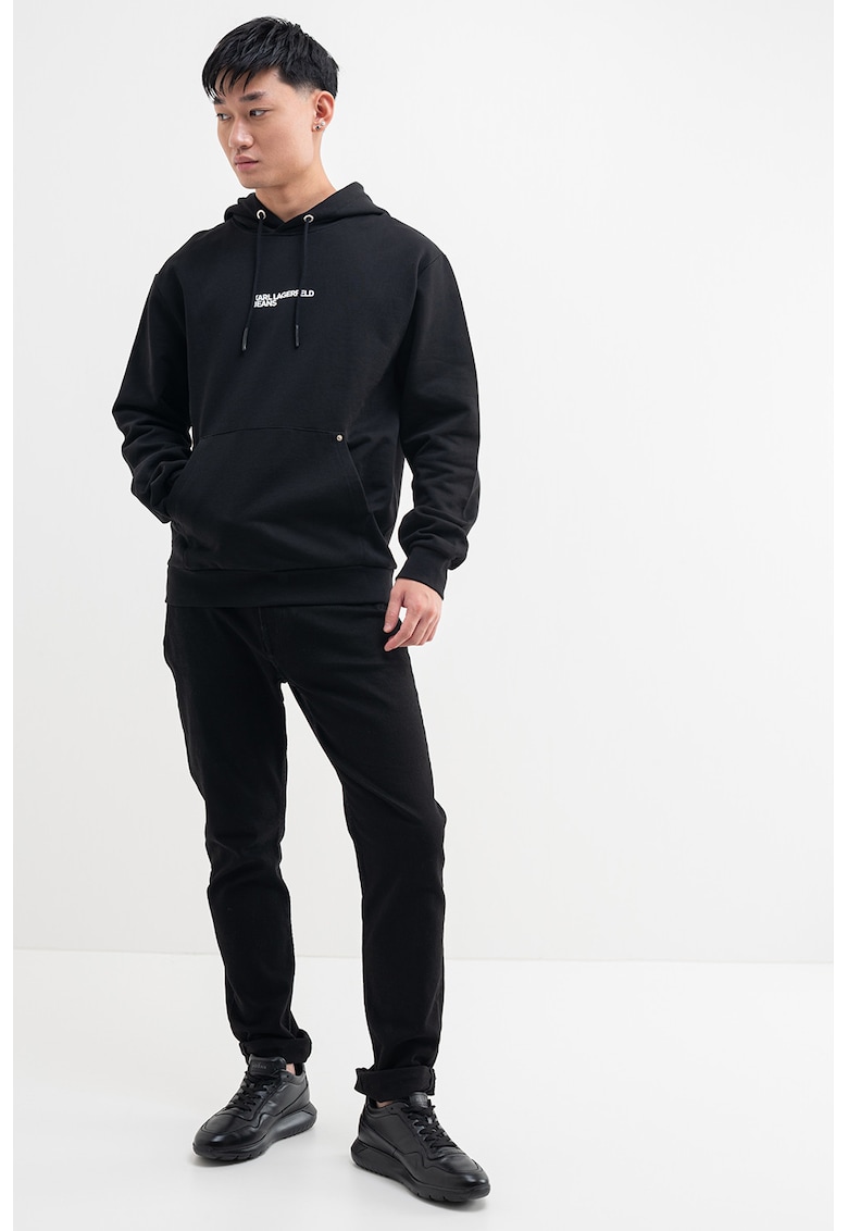 Худи с лого и джоб кенгуру - Черен KARL LAGERFELD JEANS