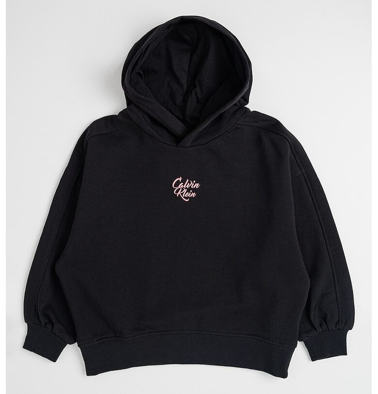 Худи с лого на гърдите - Черен CALVIN KLEIN