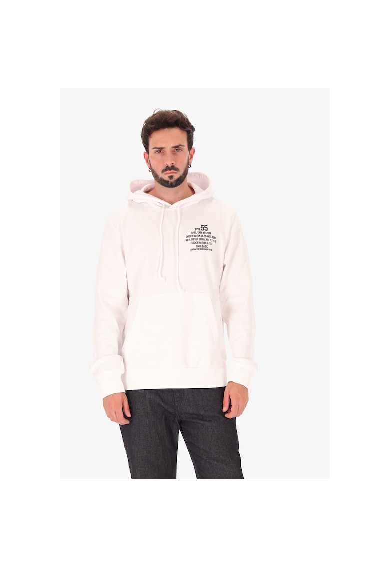 Худи с надпис - Бял Diesel