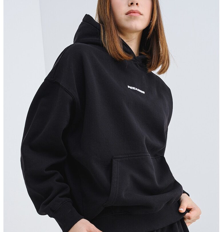 Худи с паднали ръкави - Черен Pegador