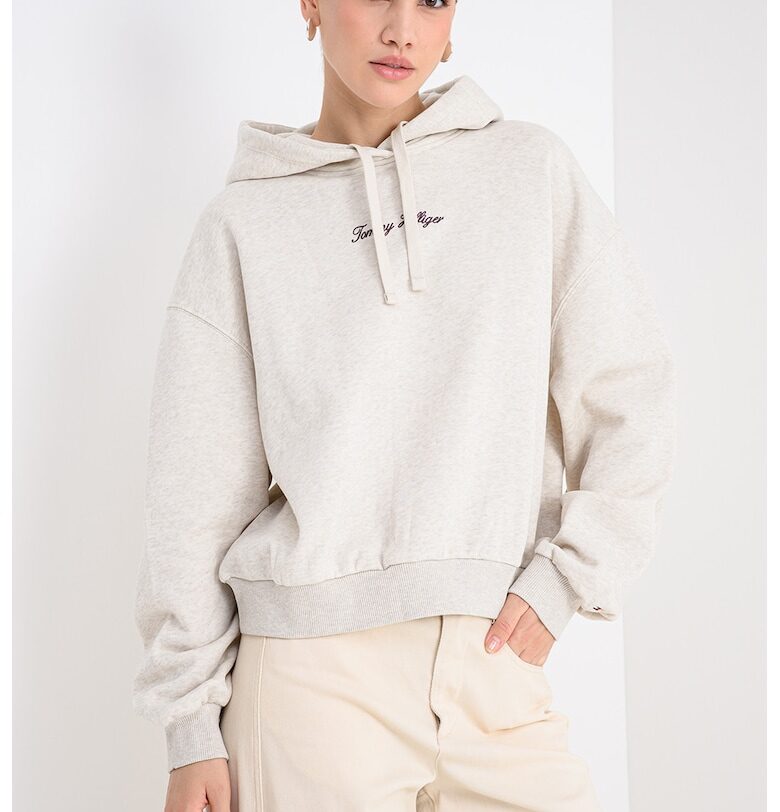 Худи с паднали ръкави - Бежов/Камел Tommy Hilfiger