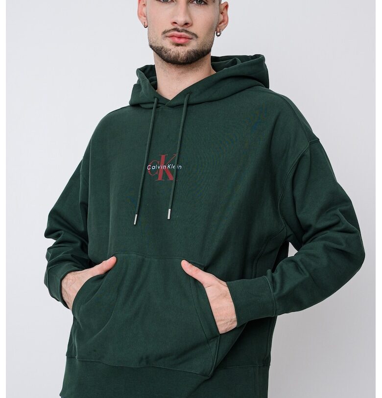 Худи с памук с джоб кенгуру CALVIN KLEIN JEANS