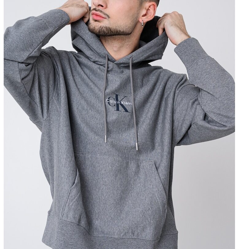Худи с памук с джоб кенгуру CALVIN KLEIN JEANS