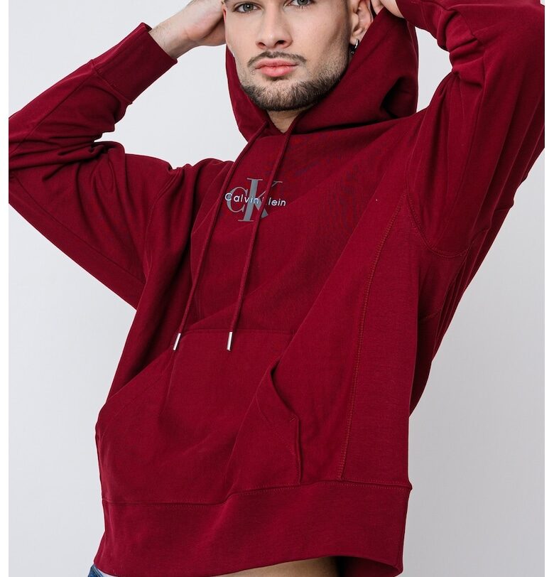 Худи с памук с джоб кенгуру CALVIN KLEIN JEANS