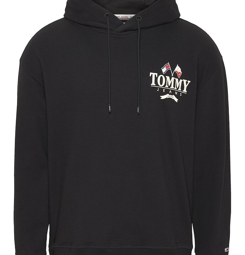 Худи с принт на гърба - Черен Tommy Jeans