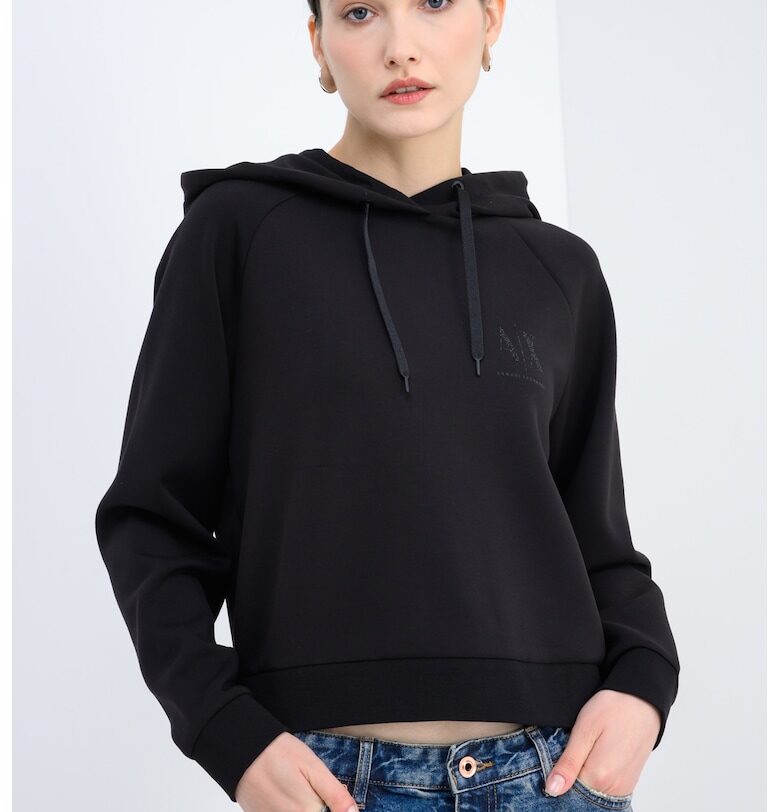 Худи с ръкави реглан - Черен ARMANI EXCHANGE