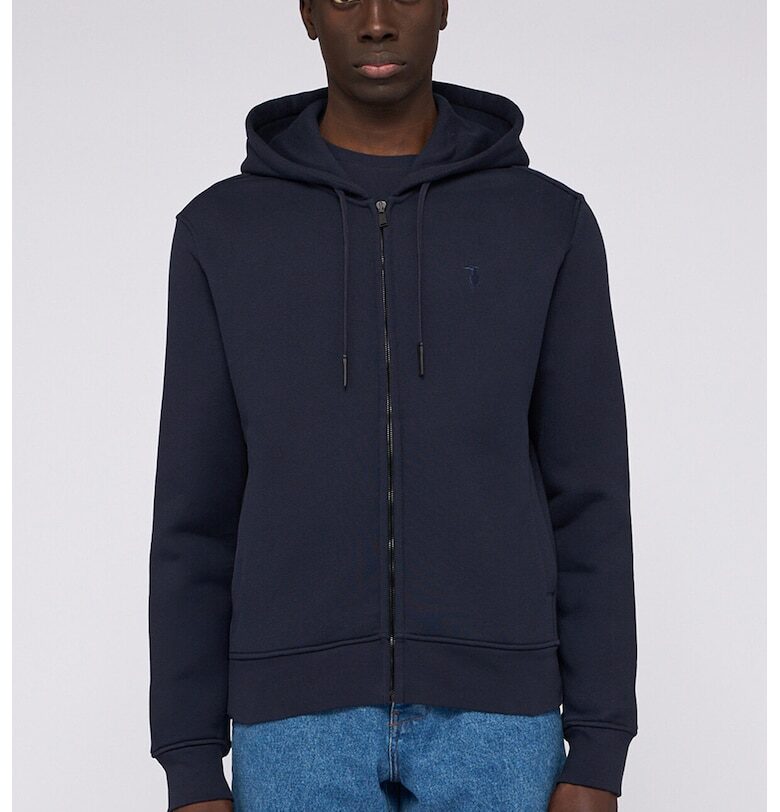 Худи с цип - Тъмносин Trussardi