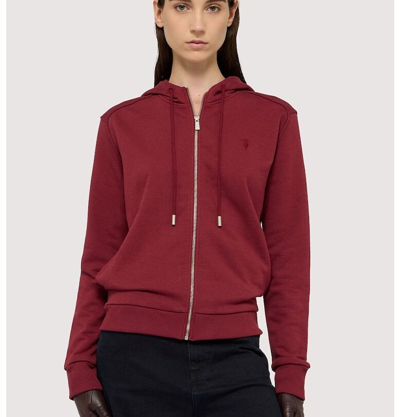 Худи с цип - Бордо Trussardi