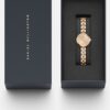 Часовник  Elan Lumine - кварц - водоустойчив 3 ATM - розово златист - гривна Daniel Wellington