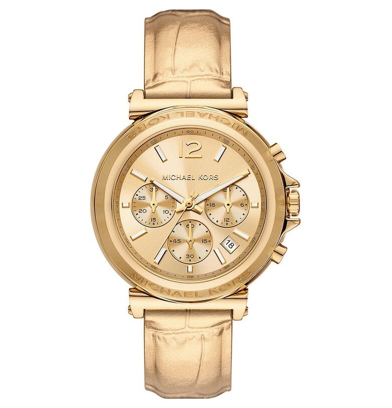 Часовник  Дамски - Марен - Златист - Кожена каишка - Кварцов - 5 ATM Michael Kors