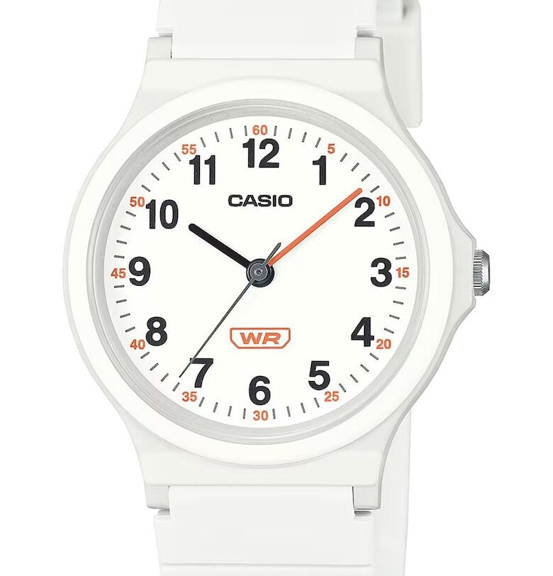 Часовник  Кварцов - Аналогов - Бял - Водоустойчив 1 ATM Casio