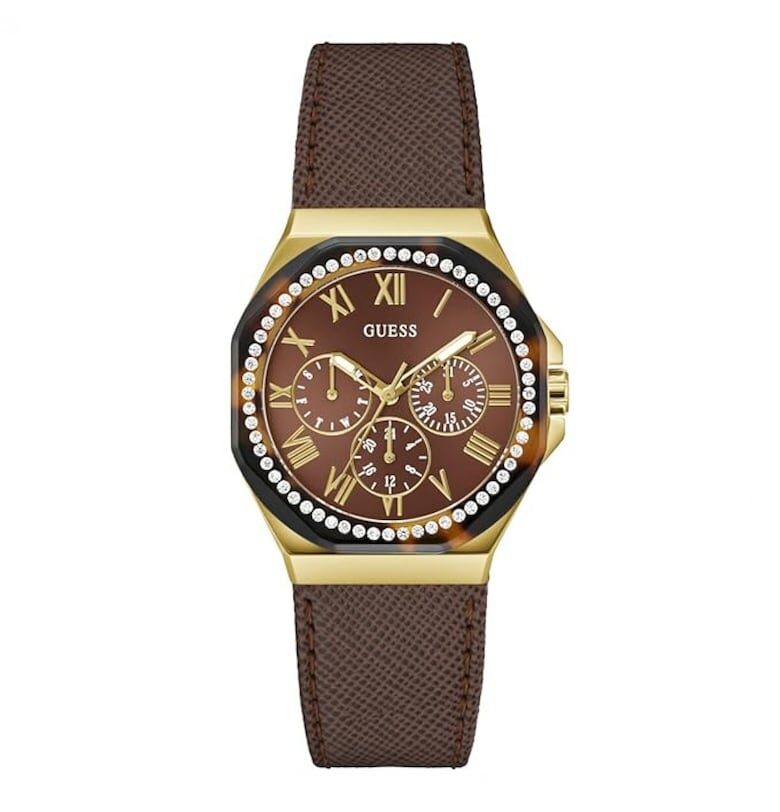 Часовник за жени -  Glaze GW0753L3 - кварцов - инокс GUESS