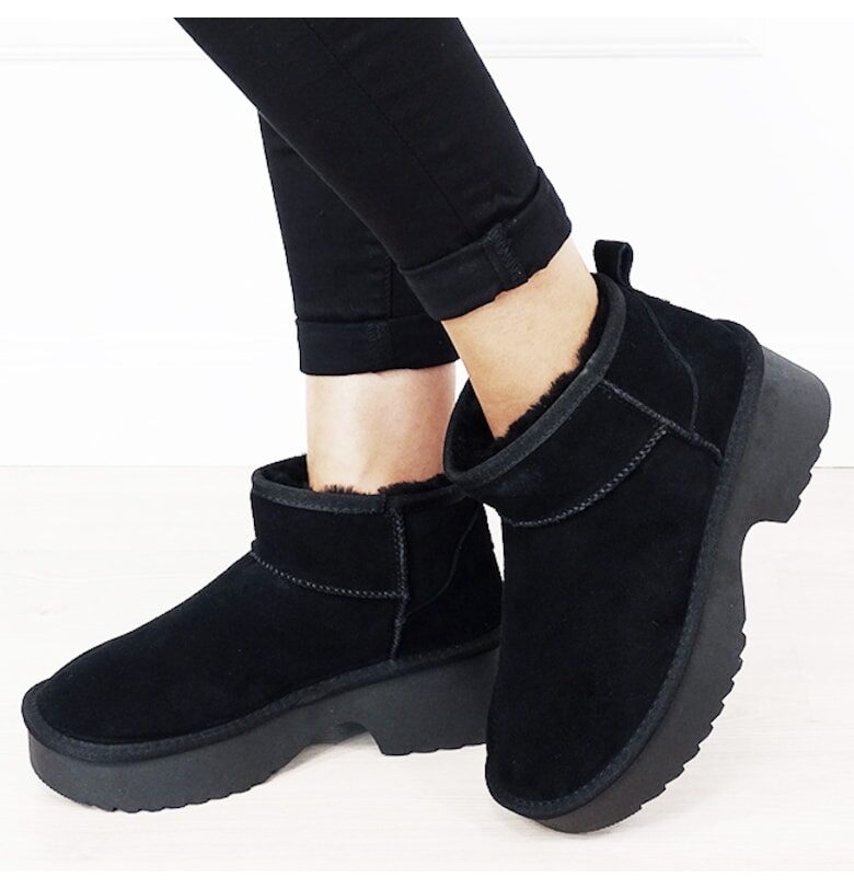 Черни боти от естествена кожа W5878 114 18261 SOFILINE