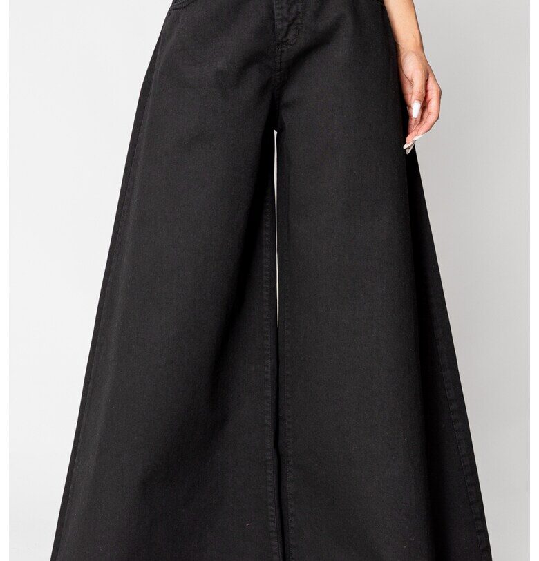 Черни дънки с широки крачоли 17828 - Черен uFIT