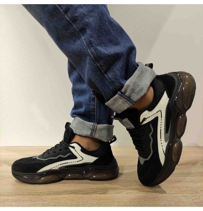 Черни мъжки обувки  D1381 - черни FRANCO GERARDO