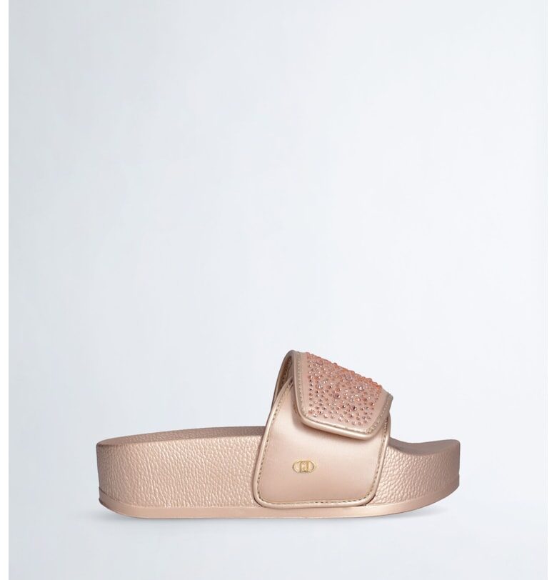 Чехли с равна платформа и декоративни камъни Liu Jo