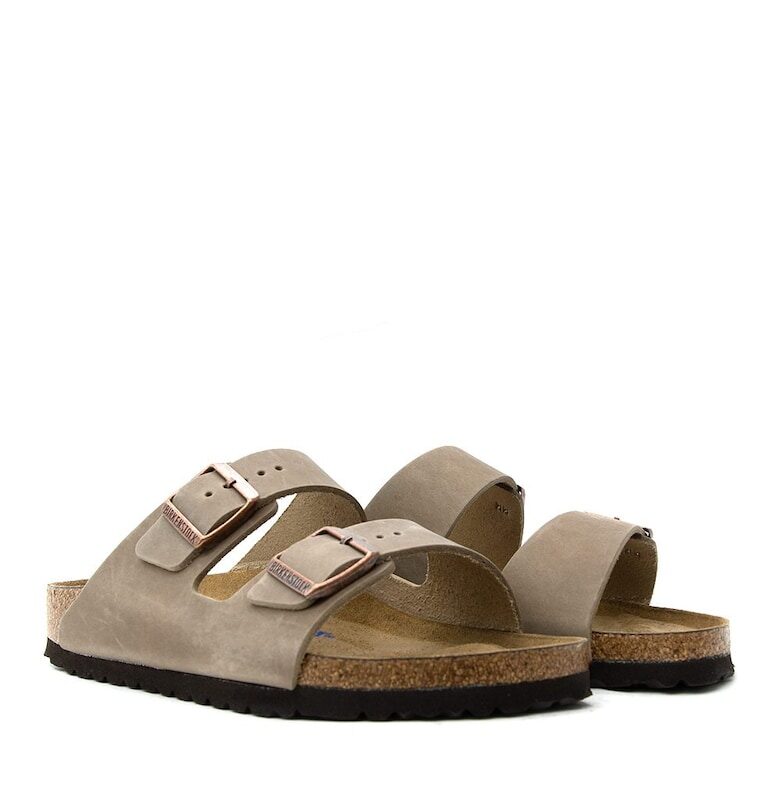 Чехли унисекс - Набук кожа - Бежов - 42EU Birkenstock