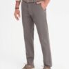 Чино панталон REGULAR FIT с нежна текстура OM-PACP-0184 - Сив OMBRE