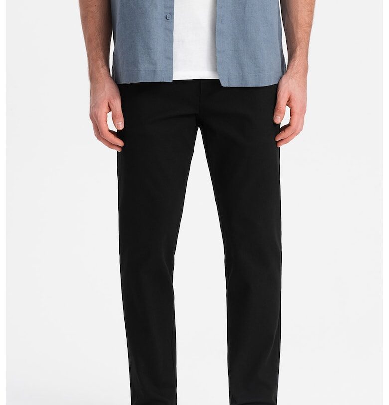 Чино панталон със странични джобове - Черен OMBRE