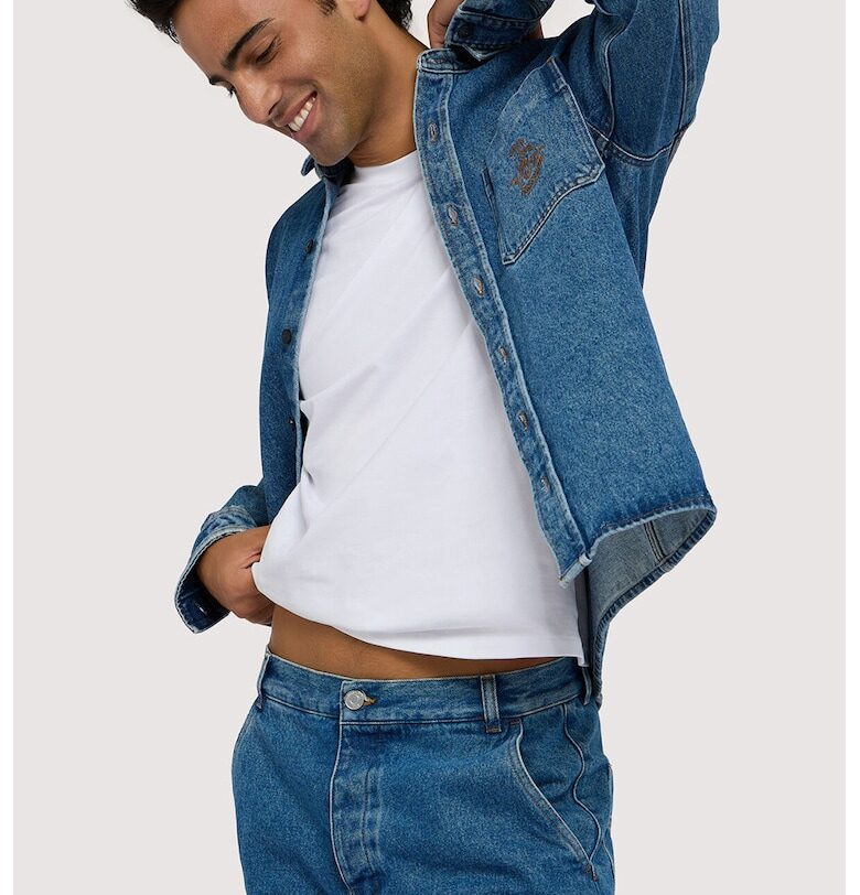 Шакет от деним с джоб - Тъмносин Trussardi