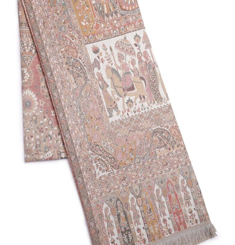 Шал с вълна с етно принт AVANT-GARDE PARIS