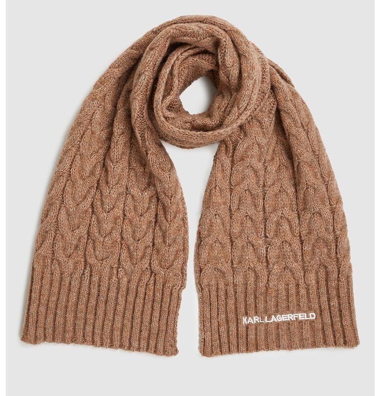 Шал с вълна с лого Karl Lagerfeld