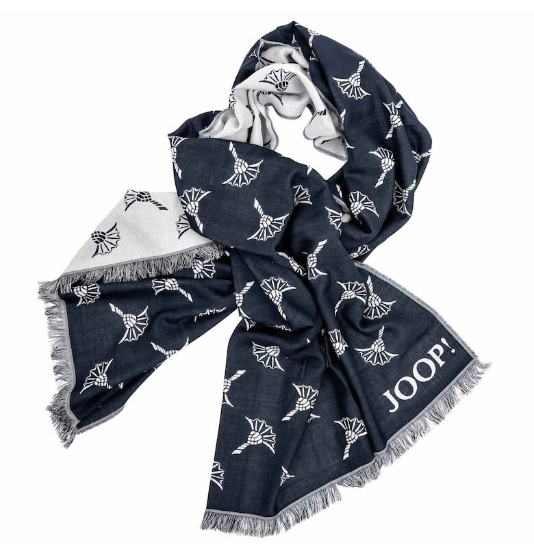 Шал с модал - вълна и принт Joop