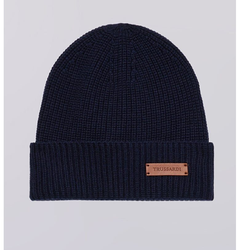 Шапка с вълна - Избеляло черно Trussardi