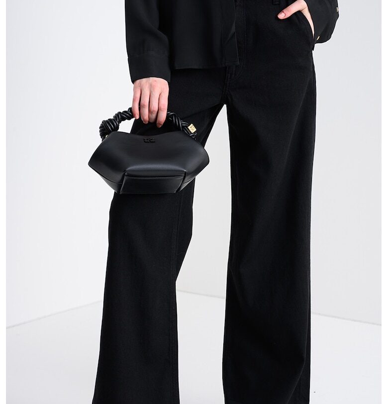 Широки дънки с висока талия - Черен CALVIN KLEIN